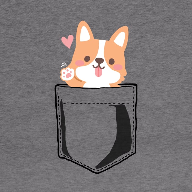 Pocket Corgi Waving by JKA